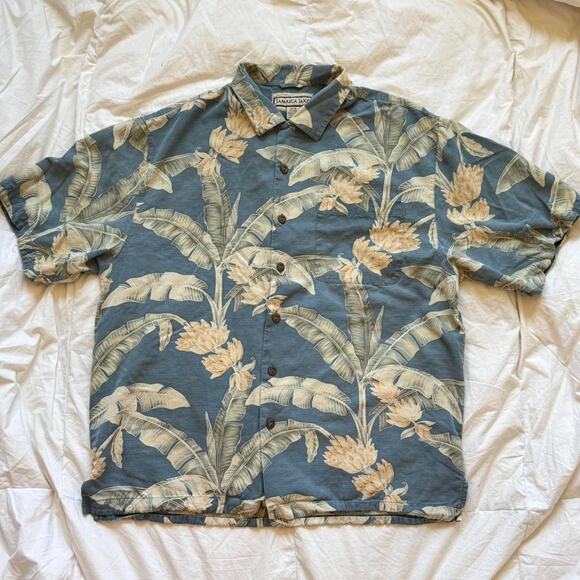Jamaica Jaxx Vintage hawaiian silk button up shirt MD relaxed coastal resort - Picture 2 of 8